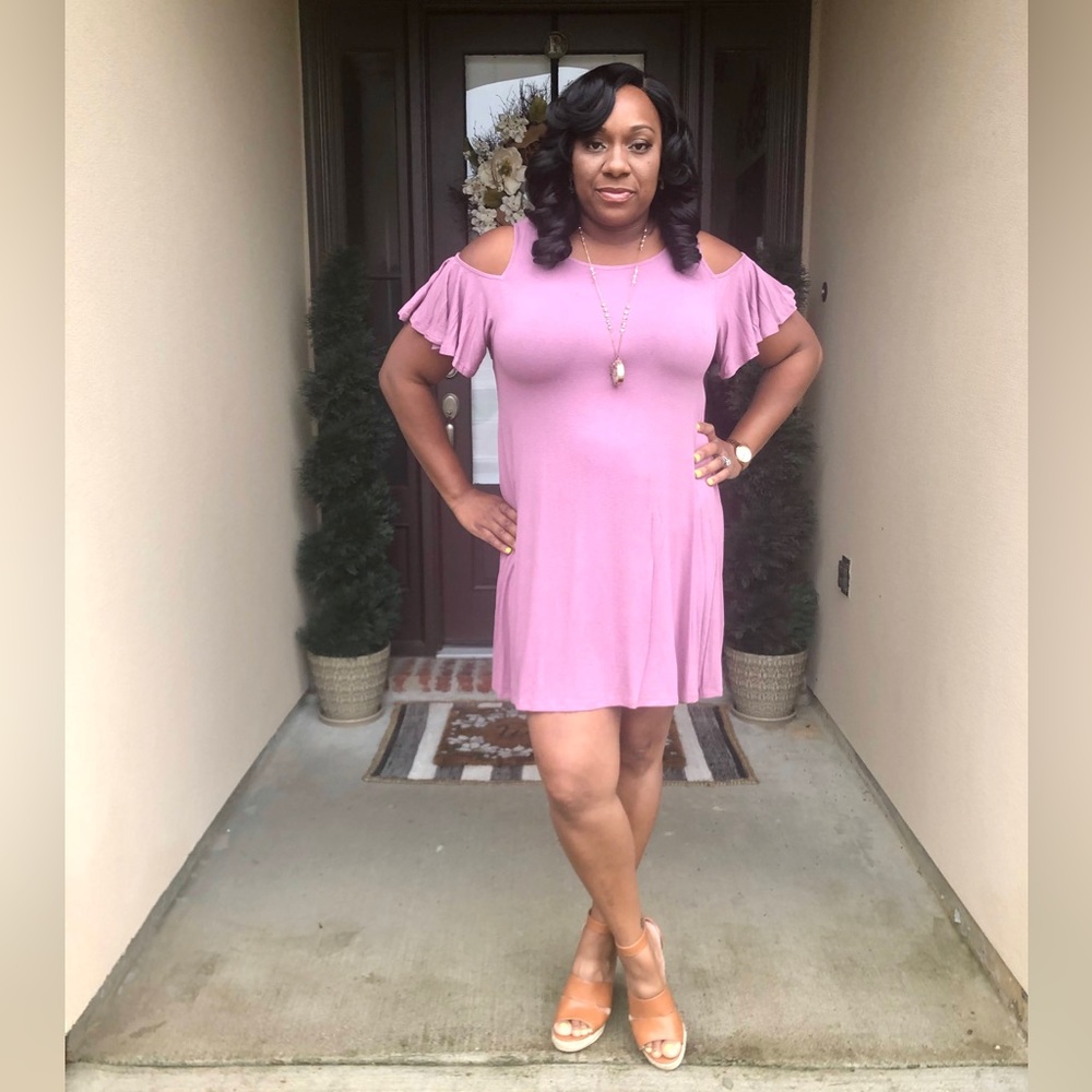 Blissful Cold Shoulder Dress